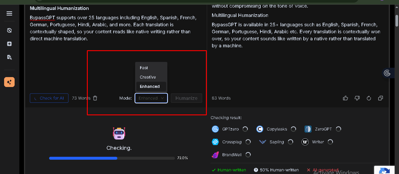 Readability and Tone Controls