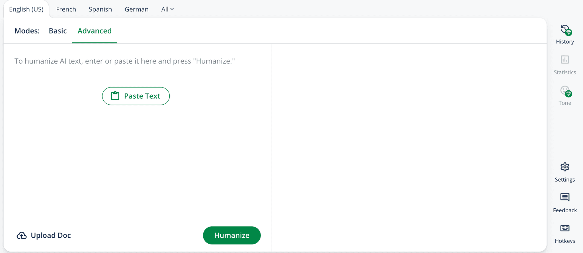 Humanize AI Text - Advance Mode