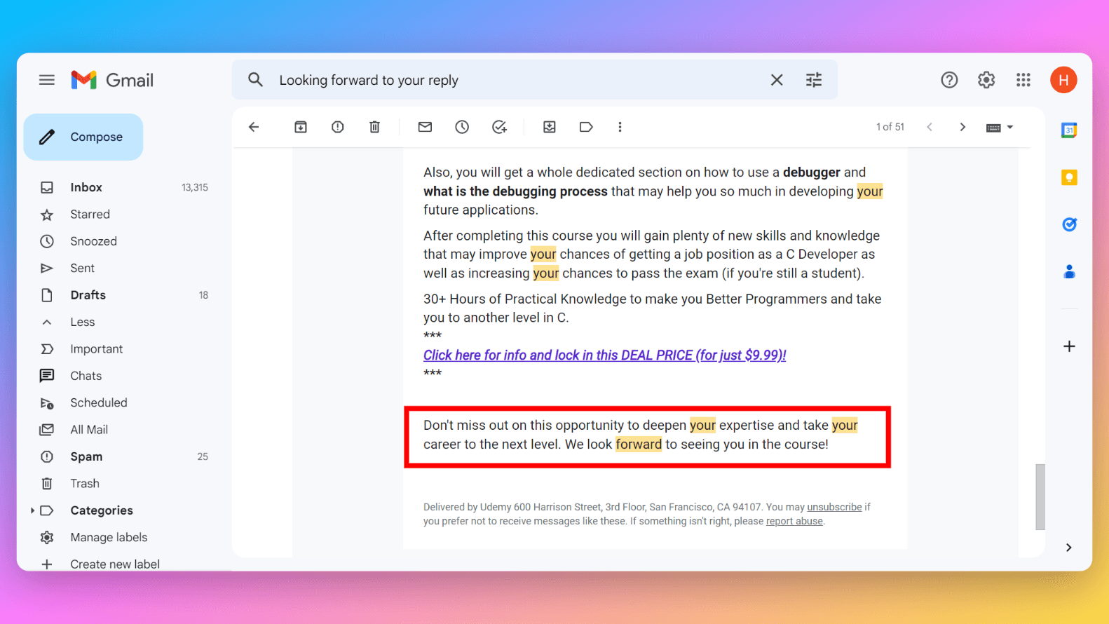 Action-oriented Email Closing Lines