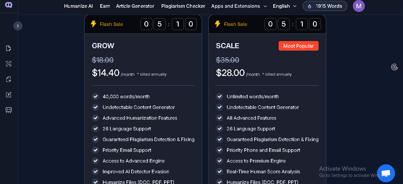 AI Text Humanize: Pricing