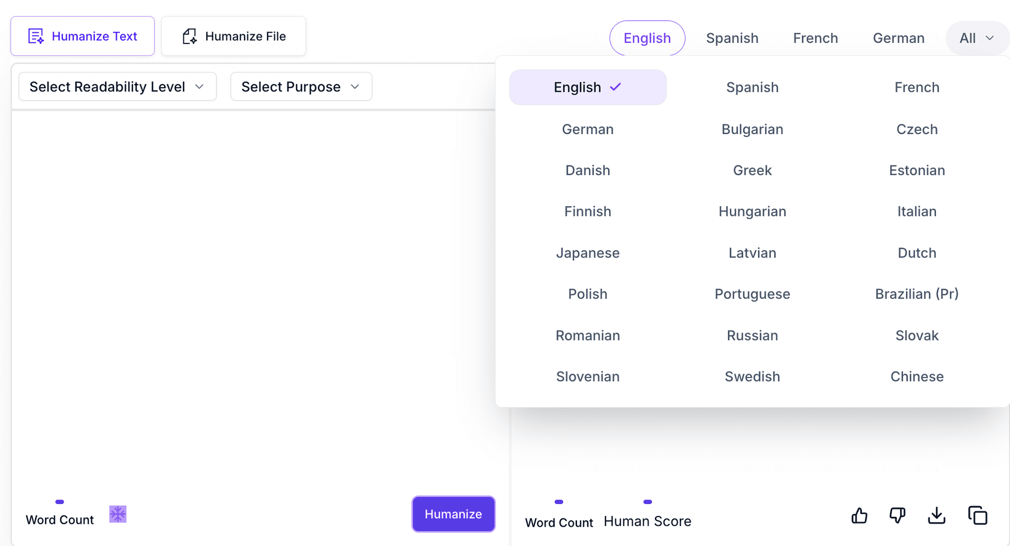 Multilingual Humanization