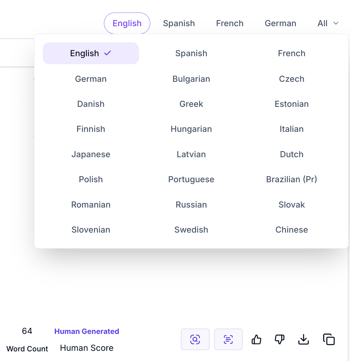 Multilingual Support